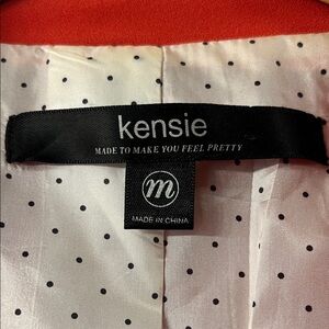 Kensie White Blouse with Black Dots